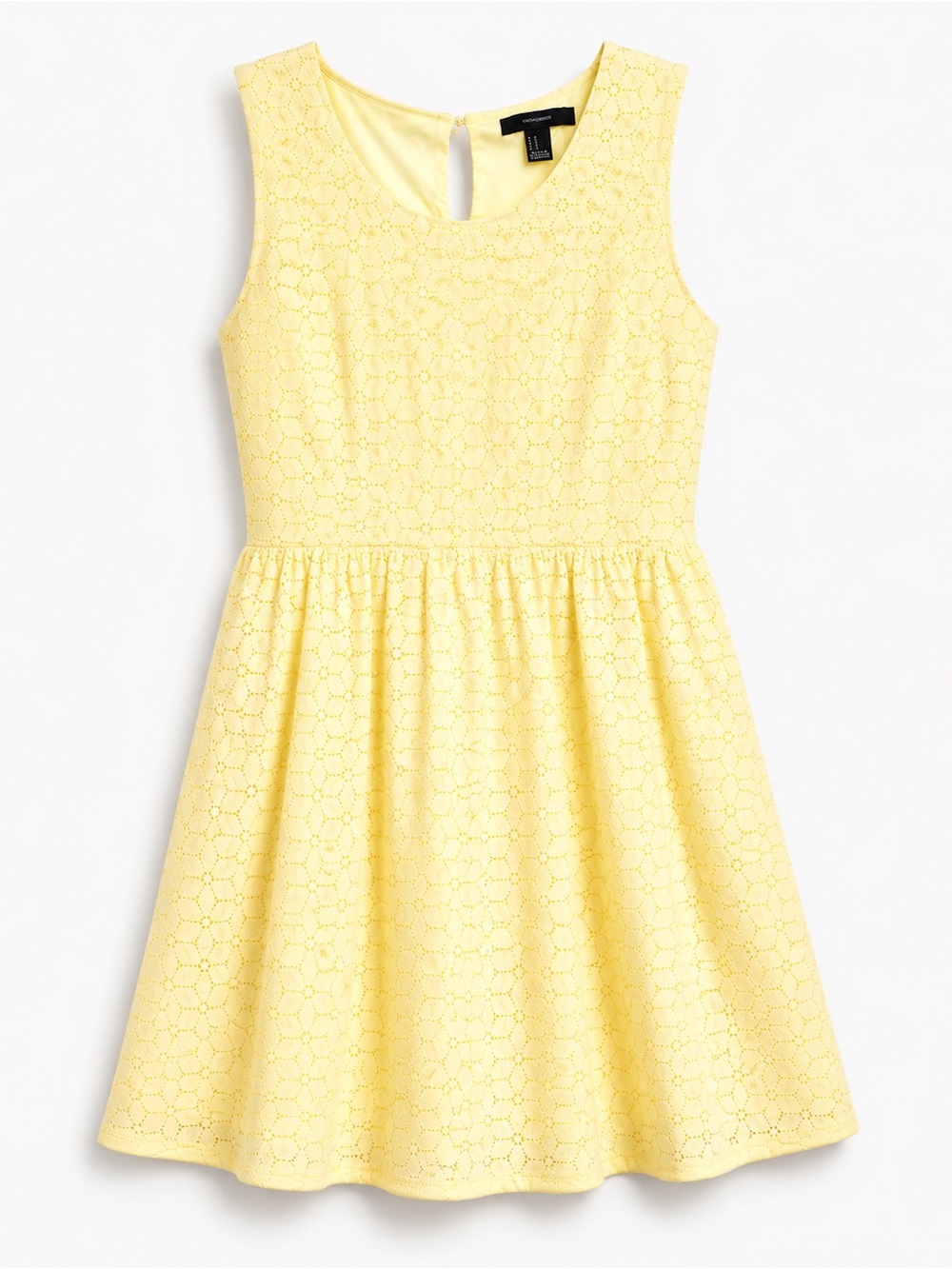 Spring Yellow Floral Lace Dress, Forever 21, Size Medium